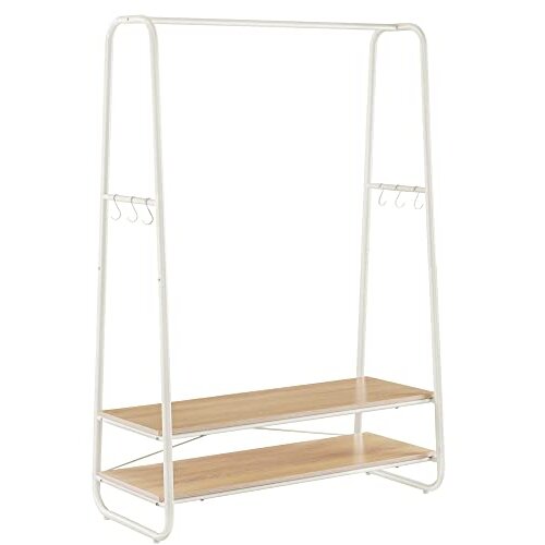 Songmics industrijski cevni obešalnik za oblačila, hrast in smetana RGR112W09, (21389206) Cene