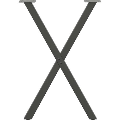  Noge blagovaonskog stola X-oblika 2 kom antracit 50x(72-73) cm Slike