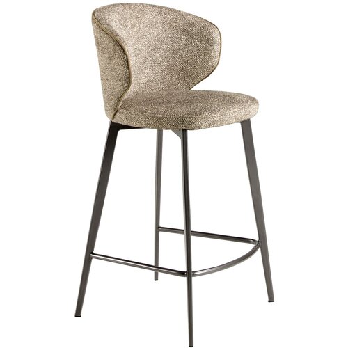 Angel Cerdá Stool upholstered in mottled brown fabric, (5000151095) Cene