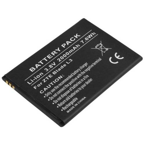 AVIZAR Baterija za ZTE Blade L3 Li-ion 3.8V 2000mAh 7.6Wh Ref Li3820T43P3h785439, Črna, (5000070544) Cene