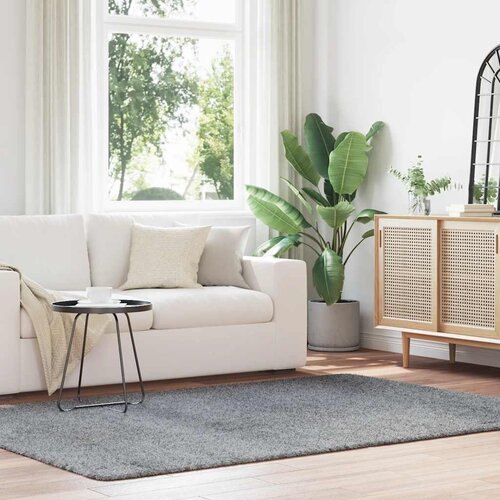 VidaXL Ko&amp;scaron;ata preproga srebrno siva 160x230 cm poliester Slike