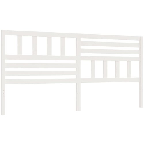 Maison Chic posteljno vzglavje - vzglavna omarica - nočna omarica belo 186x4x100 cm trdna borovina, (21706176) Slike