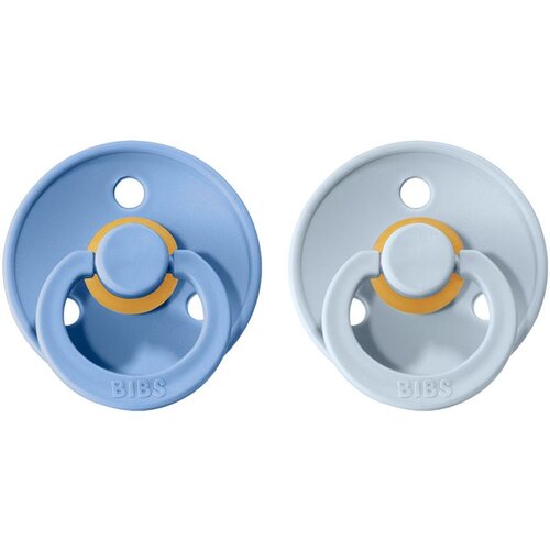 Bibs Colour Natural Rubber Size 2: 6+ months duda Sky Blue / Baby Blue 2 kom Slike