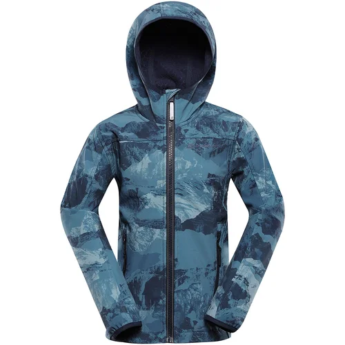 Alpine pro Children's softshell jacket HOORO blue mirage variant pa