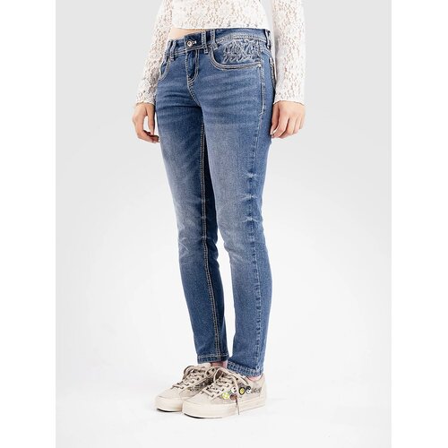 Ninth Hall Amyah Skinny Embroidery Kavbojke heavenly wash Slike