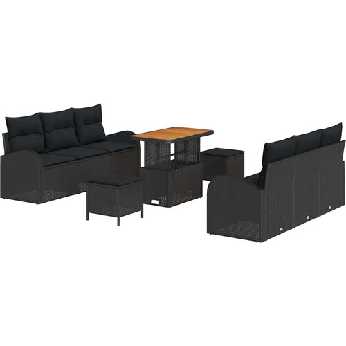  Sjedeća garnitura za vrt 9 kom. poliratan 179 x 62 x 85 cm Slike