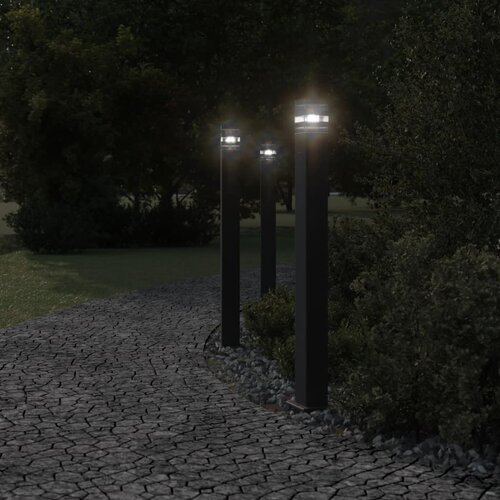  Vanjska podna svjetiljka s utičnicom crna 110 cm aluminijska Slike