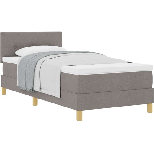  Krevet s podnicom i madracem Taupe 80x200 cm Tkanina Slike