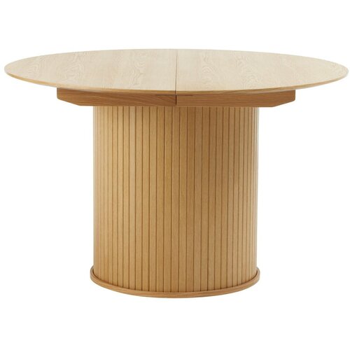 Unique Furniture Okrogla raztegljiva jedilna miza v hrastovem dekorju ø 120 cm Nola – Cene