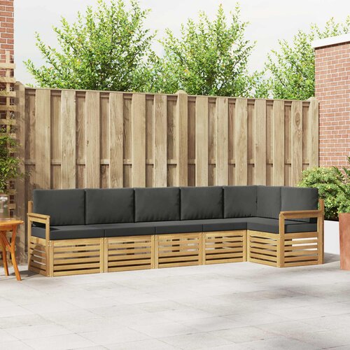  Set vanjskih sofa 6 pcs Bijela i antracit 306 x 128,5 x 73 cm Cene