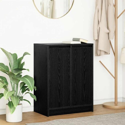 VidaXL Komoda crni hrast 57x34x76 cm konstruirano drvo Slike