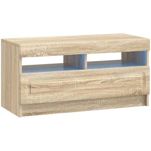  LED TV kabinet UTRECHT 3 kom. Hrast sonoma Konstruirano drvo Smeđa 81 x 35 x 40 cm Slike