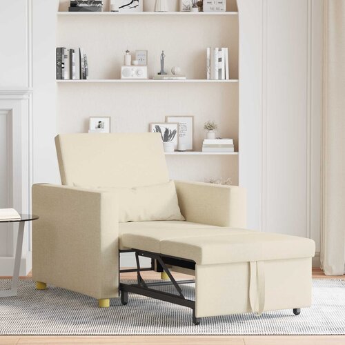 SOFA na razvlačenje Singl Krema 90 x 165 x 87 cm tkanina Slike