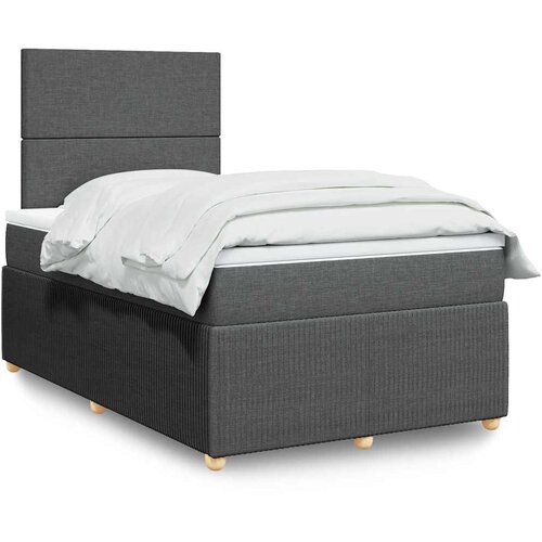  Krevet box spring s madracem tamnosivi 120 x 190 cm tkanina Cijene
