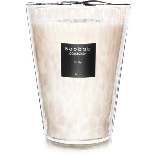 Baobab Pearls White di&amp;scaron;eča sveča 24 cm Slike