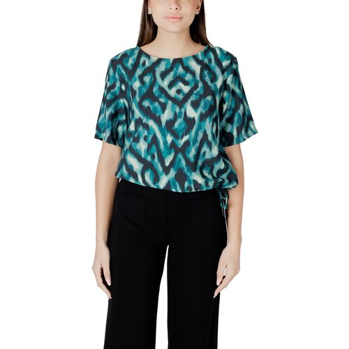 Street One Topi & Bluze Roundneck blouse w gath 345527 Zelena Cene