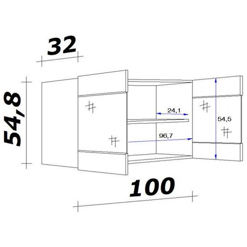Lesnina XXXL omarica neo, bela, steklo, &amp;scaron;. 100 cm Slike