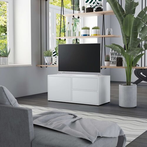 Furnova TV omarica bela 80x34x36 cm iverna plošča, (21924705) Cene