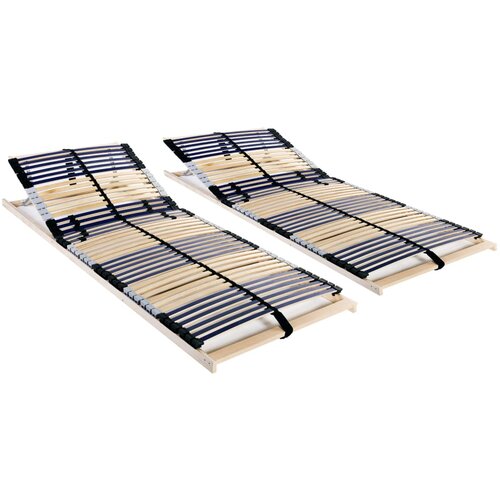 VidaXL Podnice za krevet 2 kom s 42 letvice i 7 zona 90 x 200 cm Slike