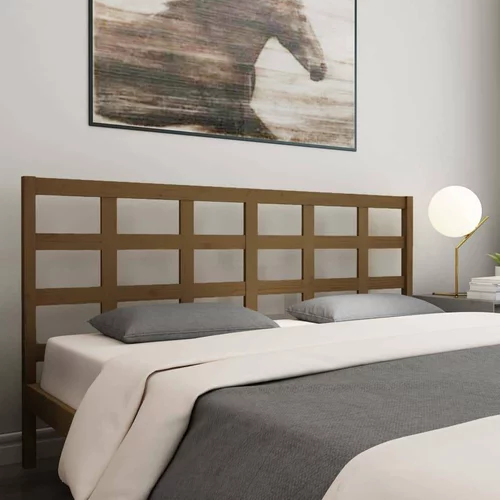  Uzglavlje za krevet boja meda 185 5x4x100 cm masivna borovina