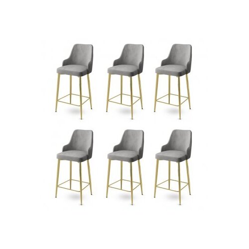 Hanah home set barskih stolica Enox, 6 dijelova, bež-zlatna Cijene