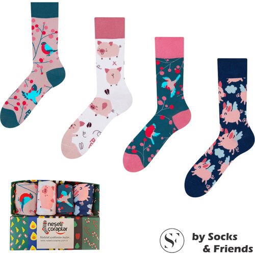 Socks & Friends Set Čarapa 4/1 Piggy and Twitty Slike