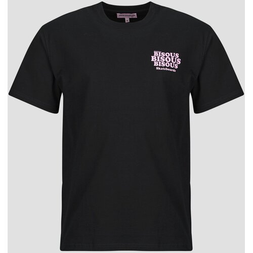 Bisous Skateboards T-shirt Grease Crna Cijene