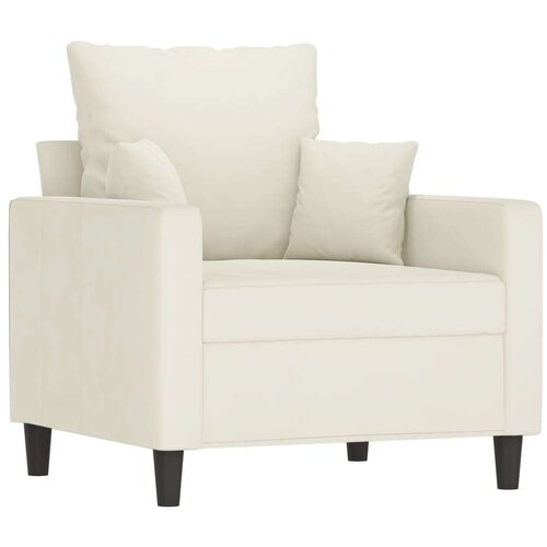 3-dijelni set sofa s jastucima krem bar&amp;scaron;unasti Slike