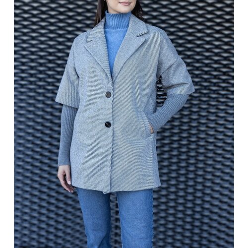Gemre Gray coat with sweater sleeves Sameha Cene