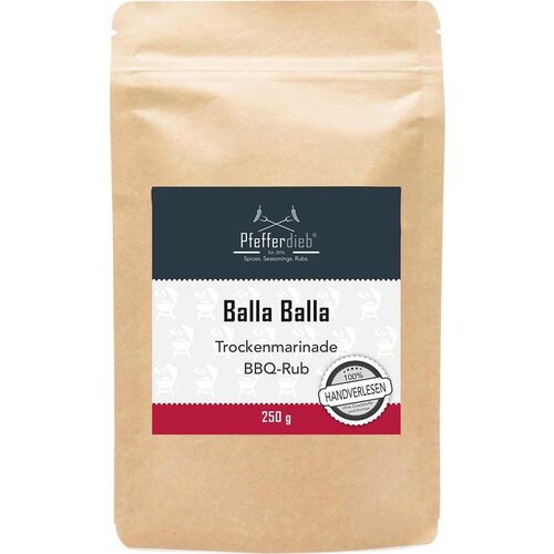 Pfefferdieb Balla Balla - Premium začimba za žar, suha marinada, Mediterranean BBQ Rub - 250 g Slike