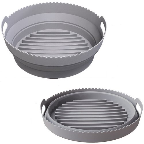 INF Zložljiva okrogla silikonska oblika Air Fryer 20 cm Grey 20 cm, (21247989) Slike