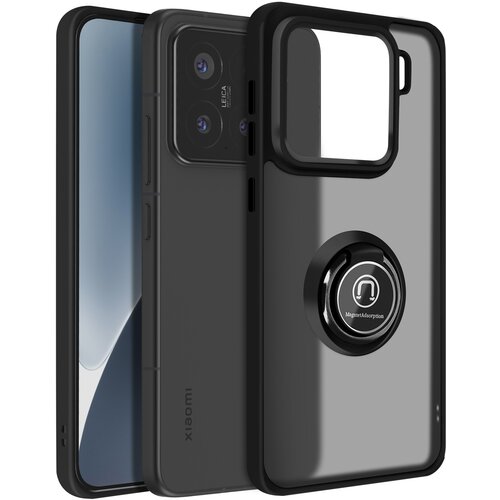 AVIZAR Ohišje za Xiaomi 15 Magnetni obroč prozornega hrbta, Črna, (5000016502) Cene