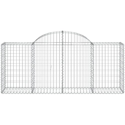  Lučne gabionske ko&amp;scaron;are 12 kom 200x50x80/100cm pocinčano željezo Slike