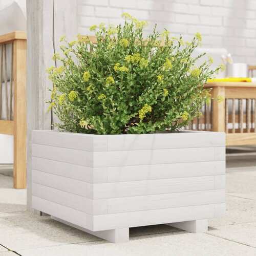 vidaXL Vrtna sadilica bijela 40x40x26,5 cm od masivne borovine Cijene