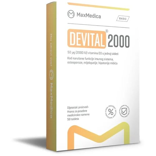 Max Medica MaxMedica Devital 2000 vit. D3 - 50 tableta Slike