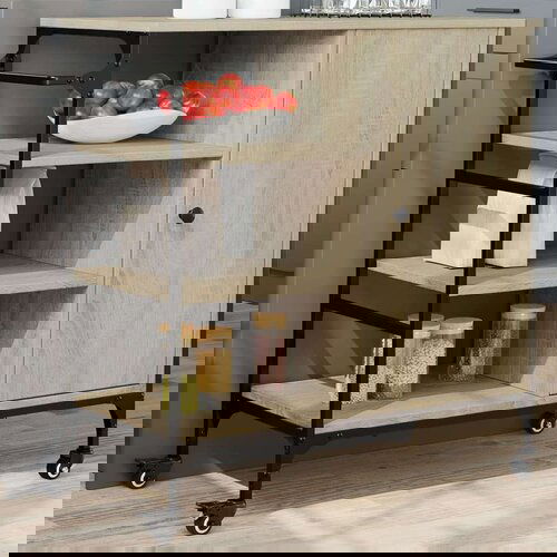  Kolica boja hrasta 87 5x38 5x84 5cm konstruirano drvo Slike