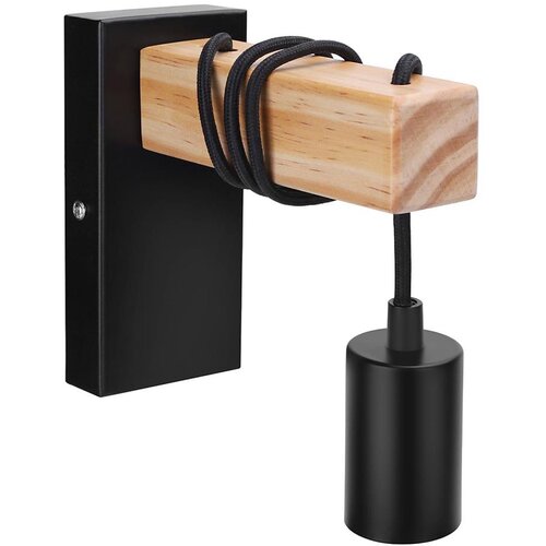 Aigostar zidna svetiljka 1xE27/60W/230V braon/crna Cene