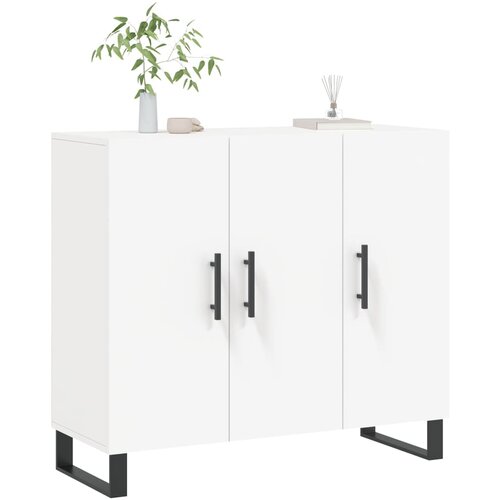  Komoda bijela 90x34x80 cm od konstruiranog drva Slike