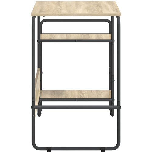  Stol s pohranom Hrast sonoma 131.5 x 50 x 75.5 cm Slike