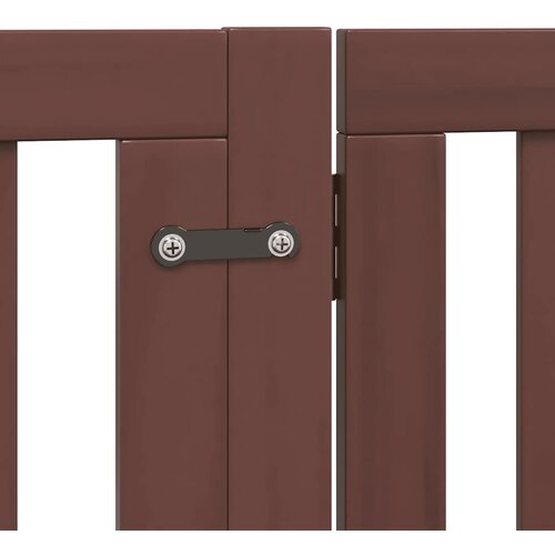  Vrata za pse s vrata&amp;scaron;cima 8 panela sklopiva 640 cm drvo topole Smeđa 80 x 90 x 2 cm Slike