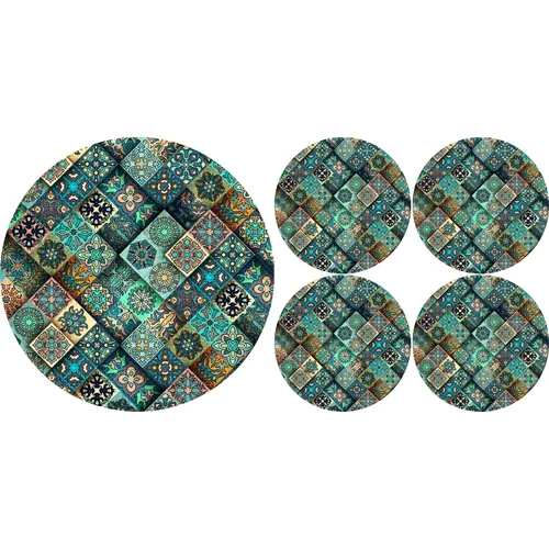 Bertoni Home Unisex's 1+4 Round Table Pads Set Estera