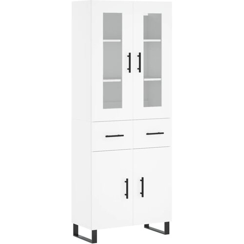 Maison Chic Visoka omara - Komoda - Predalnik bela 69,5x34x180 cm inženirski les, (21722450) Cene