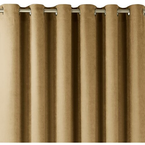  Curtain MILANA color light brown style classic golden gold metal eyelets chenille 280x245 HOMEDE Cijene