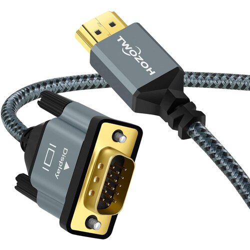 TWOZOH 1080p 60 Hz HDMI v VGA Kabel - 1 m odprta embalaža Cene