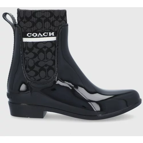 Coach Gumene čizme Rivington za žene, boja: crna, G5254