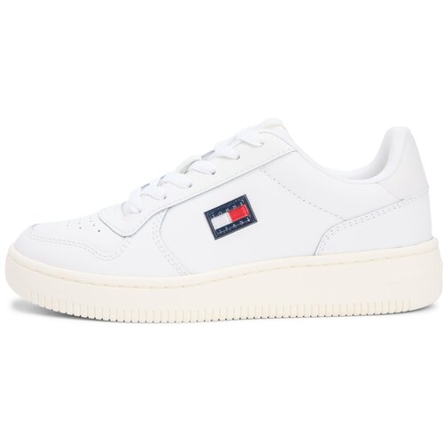 Tommy Jeans Niske tenisice 'BASKET' mornarsko plava / svijetlo crvena / bijela Cijene