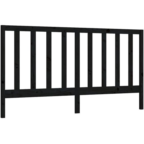 Maison Chic posteljno vzglavje - vzglavna omarica - nočna omarica črno 186x4x100 cm trdna borovina, (21705555) Slike