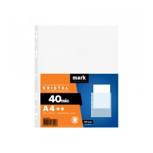 Mark U folija 40 mic 1/100 A4++ kristal 240x305mm ( 8320 ) Cene