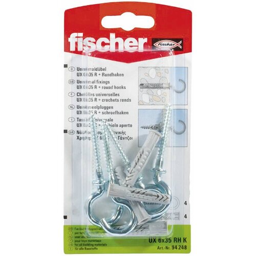 Fischer univerzalni zidni umetci ux 6x35 rhk, 94248, najlon, 6mm, 1 paket Cijene