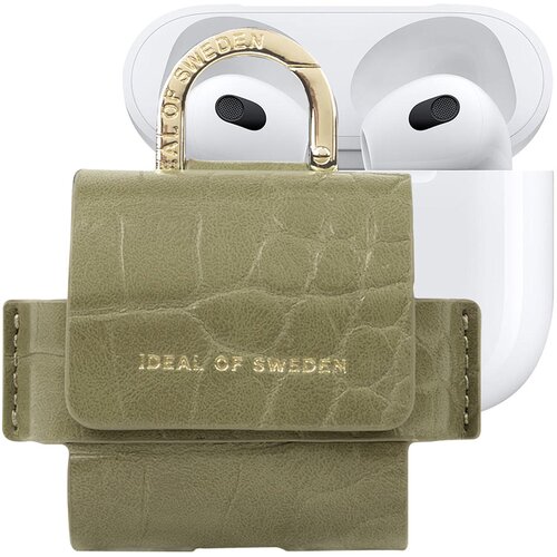 Oem IDEAL OF SWEDEN, Mini torbica za AirPods 3 Flo Textured Croco s karabinom, Zelena, (5000227512) Cene